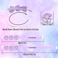 Pet Collar with Three Flower Bow and Rhinestones, Adjustable for Cats and Dogs