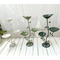 Outdoor Cast Iron Bird Feeder with 3 Trays and Pedestal for Garden Patio Decor
