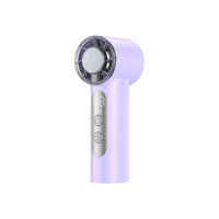 T72 Turbo Handheld USB Cooling Fan with Digital Display, Portable Mini Fan