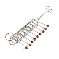 Nine-Link Puzzle Wooden Bead Brain Teaser Game