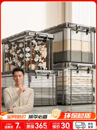 Jia Bang Shou Large Capacity Transparent Storage Box for Home, Toys, Car Trunk