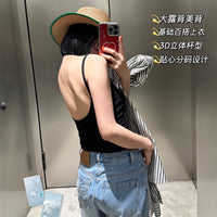 Women's Backless Camisole with Built-in Bra Pads