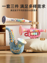 Kids' Playable Saxophone & Clarinet Musical Toy with Lanyard