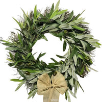 Spring Olive Wreath Heart Easter Simulation Door Decoration