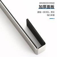Stainless Steel Over-the-Glass Door Hook for Bathroom, Removable No-Drill Metal Hanger