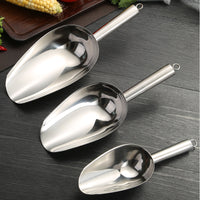 Thickened Stainless Steel Ice Scoop for Supermarkets and Multi-functional Use