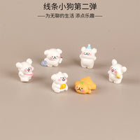 Cute Line Art Dog Desktop Ornament for Office & Home Decor