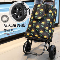 Foldable Stair Climbing Shopping Cart with Wheels for Groceries and Laundry