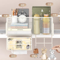 Bedside Storage Basket with Tissue Box Holder for Dorm Room Bunk Beds