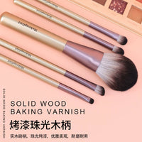 5-Piece Portable Eye Makeup Brush Set with Soft Synthetic Fibers