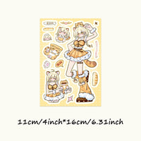 16-Sheet Cute Cat Collage Stickers for Phone Cases & Laptops, Waterproof Decorative Decals