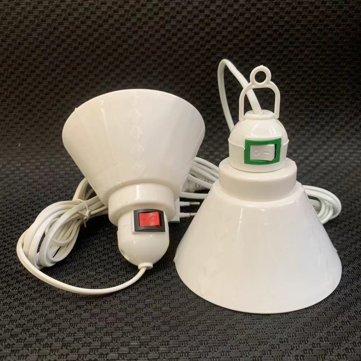 E27 Screw-in Pendant Lamp Holder Extension Cable with Plastic Lampshade