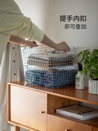 Shuangshan Stackable Stainless Steel Storage Basket for Kitchen and Home Organization