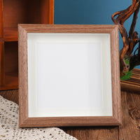 New Chinese Style Wooden Mini Square Photo Frame for Landscape Painting Display