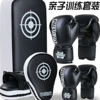 Kids' and Adults' Boxing Gloves & Focus Mitts Set for Training, Muay Thai, Kickboxing