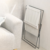 Japanese Style Foldable Coffee Table with Fabric Storage Rack and Side Cabinet