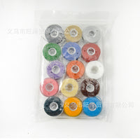 15-Color Bobbin Thread Set for Household Sewing Machines - Assorted Colors for DIY Craft and Sewing Projects