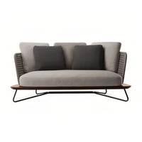 Outdoor Rattan Sofa Set with Coffee Table for Patio Garden Villa