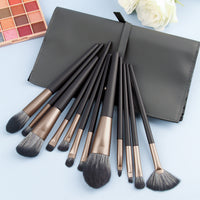 12-Piece Premium Makeup Brush Set with Bag for Beginners and Professionals