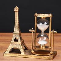 Creative Retro Eiffel Tower Hourglass Desktop Ornament for Students and Office Decor
