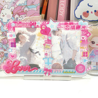 Acrylic Photo Frame for K-Pop Idol Photocards, 3-inch Double Card Slot Display Stand