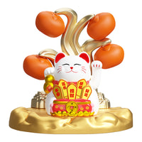 Solar Powered Waving Lucky Cat Figurine for Desk, Living Room, or Shop Decor - Fortune Cat Gift