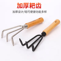 Gardening Hand Trowel with Wooden Handle for Potted Plants, Soil Loosening, and Beach Digging