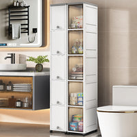 20cm Slim Gap Storage Cabinet with Drawers for Kitchen Bathroom Cosmetics