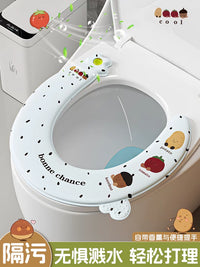 All-Season Waterproof Adhesive Toilet Seat Cover, No-Wash EVA Aromatherapy Toilet Sticker, Non-Fading