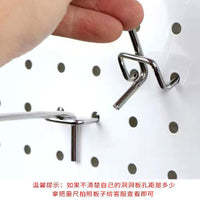 Pegboard Hooks for Retail Display and Storage, Heavy-Duty Metal Hooks for Supermarket Shelves