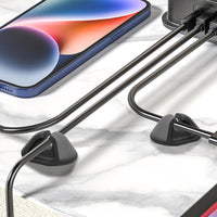 Self-Adhesive Cable Clips for Desktop Data and Power Cords