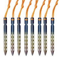 Titanium Alloy Tent Stakes 16cm V-Shaped Ground Pegs for Outdoor Camping and Beach Canopies