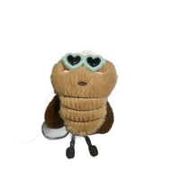 Cute Cockroach Plush Keychain with Glasses and Guitar - Fun Cartoon Doll Pendant for Bags and Gifts