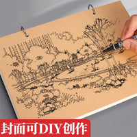Detachable Ring-Bound Sketchbook for Art and Drawing, A3/A4/A5/8K/16K/32K Sizes