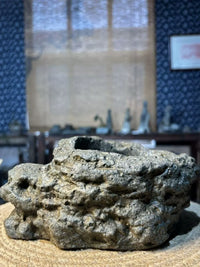 Retro Chinese Style Stone Succulent Planter for Hydroponics and Tabletop Decor