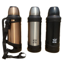 Guancheng 304 Stainless Steel Insulated Portable Flask with Strap, Dry Ice Bucket, 4 Liter