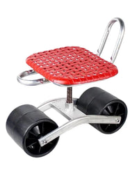 Adjustable Rolling Garden Work Seat with Wheels for Planting and Harvesting