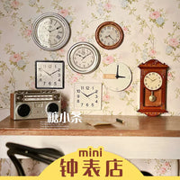 Dollhouse Miniature Wall Clock for OB11 BJD Dolls, 1:12 Scale Decor Accessory