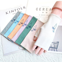 Women's Cotton Breathable Half-Finger Sun Protection Gloves for Driving and Touchscreen Use