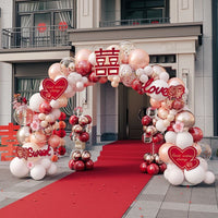 Wedding Balloon Arch Kit with Road Lead and Decals for Ceremony Decoration