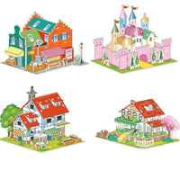 3D Puzzle DIY Miniature House Model Kit for Kids