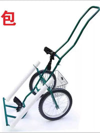 Golf Club Bag Cart Steel Push/Pull Trolley for Golf Course Caddies
