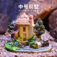 Aquarium Decoration European-Style Villa House Ornament for Fish Tank Landscape