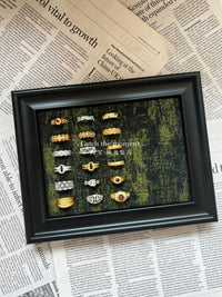 Solid Wood Ring Display Tray for Jewelry Exhibition and Photography