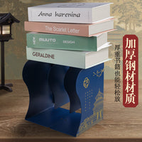Retractable Metal Bookends for Desk, Adjustable Book Holder for Students and Office, Decorative Book Organizer