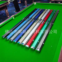 Aluminum Alloy Billiard Cue Case, Single Snooker Cue Stick Holder with Chalk Compartment, Double Groove Cue Box