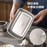 304 Stainless Steel Food Storage Container with Lid for Refrigerator, Lunch Box, and Meal Prep
