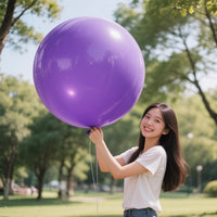 36-inch Outdoor Thickened Anti-Explosion Latex Giant Round Balloons for Kids' Lawn Games