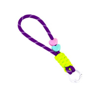 Colorful Knotted Lanyard Keychain for DIY Crafts, Short Anti-Loss Strap for Phones and Bags