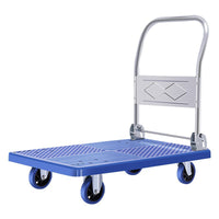 Heavy-Duty Foldable Platform Cart with Quiet Wheels for Warehouse, Home, and Shopping